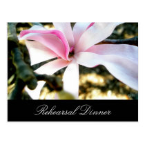 Pink Floral Wedding Rehearsal Dinner Invitation postcards