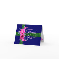Pink Flower Bouquet Thank You Note Cards