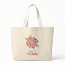Pink Flower Bride Aunt Canvas Bags