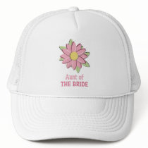 Pink Flower Bride Aunt Trucker Hats