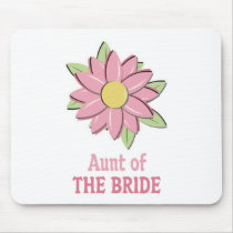 Pink Flower Bride Aunt Mouse Mats