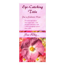 Pink Flower Business Advert Rack Cards