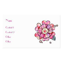 Pink Flower Business Card Templates