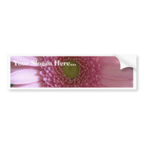 Pink Flower Close Up Big Flower Bumper Sticker