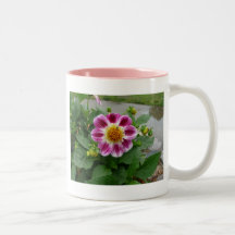 Pink flower coffee mug