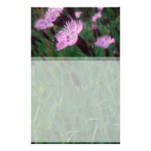 Pink Flower Customized Stationery