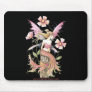 Pink Flower Fairy Art Mouse Pads