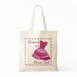 PINK Flower Girl Wedding Cotton Tote Bag