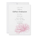 Pink Flower Graduation Party Invitation