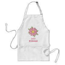 Pink Flower Junior Bridesmaid Apron