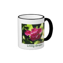 pink flower, Living Green Mug