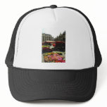 Pink Flower market in main square, Brussels, Belgi Hat