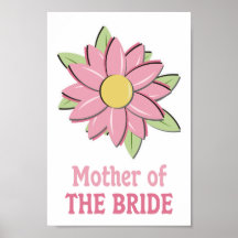 Pink Flower Mother of the Bride Print