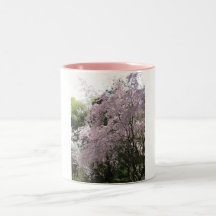 Pink flower mug