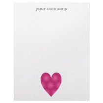Pink Flower Pattern Custom Letterhead