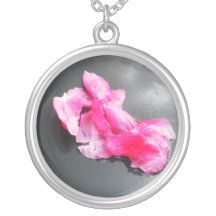 Pink Flower Petal Necklace