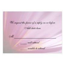 Pink Flower Petal Wedding Response Card Business Cards