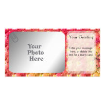 Pink Flower PhotoCard Template Picture Card