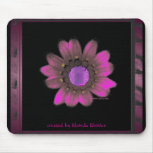 Pink Flower Power Mouse Pads