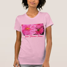 Pink Flower Power Tee Shirts