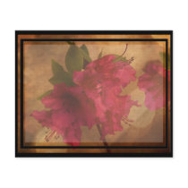 Pink Flower Recipe Card