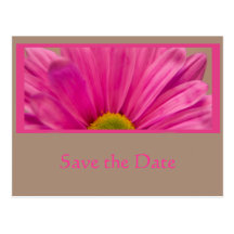 Pink Flower Save the Date Announcement Postcards