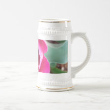 Pink Flower Stein Mug