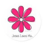Pink Flower Stickers