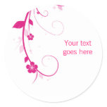 PInk Flower Swirls stickers