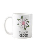Pink Flower Tattooed Groom  mugs