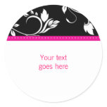 PInk Flower trendy elegant Swirls stickers