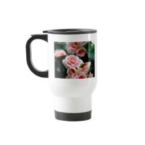 Pink Flowering Begonia Travel Mug