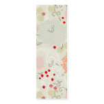 Pink flowers and little birds wallpaper business cards