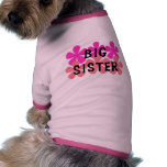 Pink Flowers Big Sister T-shirts and Gifts Dog Shirt