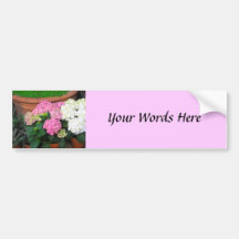 Pink Flowers Bumper Sticker
