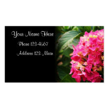 Pink Flowers Business Cards