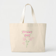Pink Flowers Flower Girl Bags