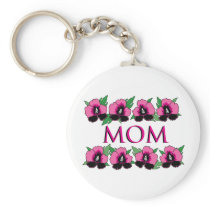 Pink Flowers for Mom keychains