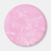 Pink Flowers Fridge Magnets