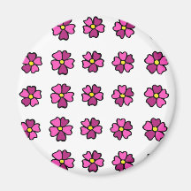 Pink flowers magnet