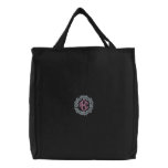 Pink Flowers Monogram Initials Tote Bag