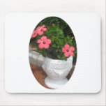 Pink Flowers Vase Mousepad