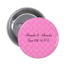 Pink flowers wedding favours