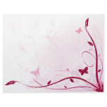 Pink Foral Scrapbook Paper Custom Letterhead