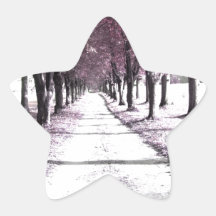pink forrest gump road star sticker