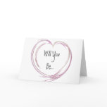 Pink Fractal Heart Be My Bridesmaid Greeting Card
