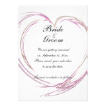 Pink Fractal Heart Save the Date Announcement
