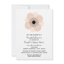 Pink French Anemone Bridal Shower Invitation