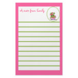 Pink Frog Note Paper stationery