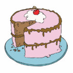 pink frosting chocolate cake cut out